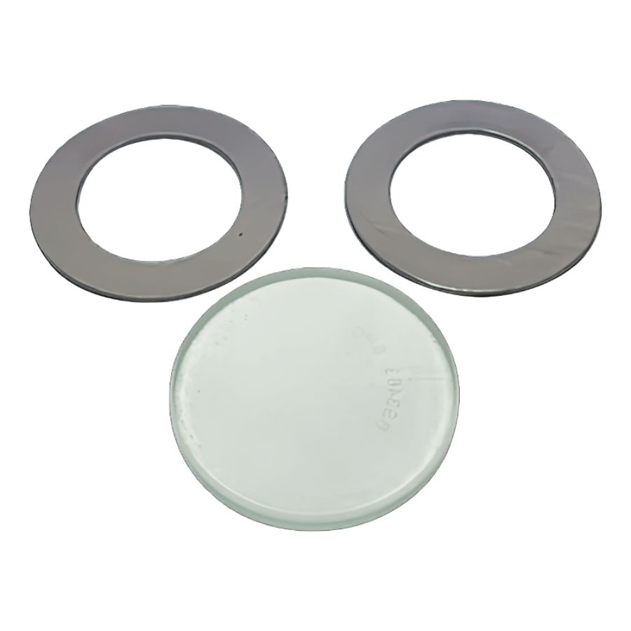 Ersatzgläser für Schauglas, 1 Stück mit zusätzlich 2 Dichtungen 3/8`` - 2 `` (au
